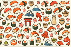 Papel de regalo Sushi